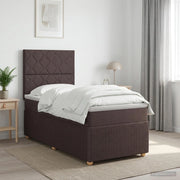 Letto box spring con materasso Marrone Scuro 80 x 200 cm 3454273