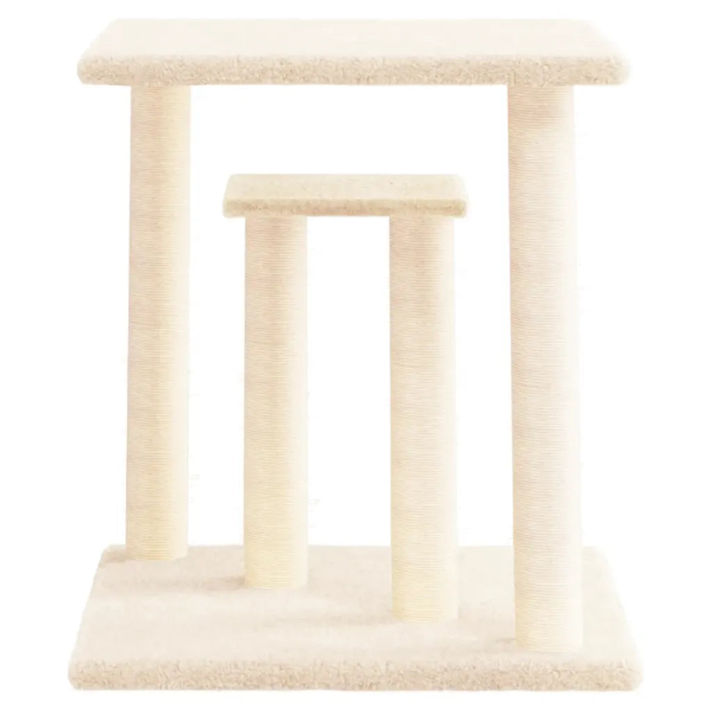 Pali Tiragraffi per Gatti con Piattaforme Crema 50 cmcod mxl 95255