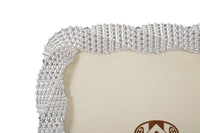 Cornice Bead Silver 25x2,2x30,2 cm in Poliresina e Vetro