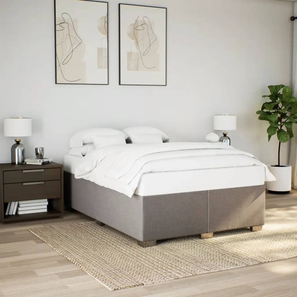 Giroletto senza Materasso-Struttura Letto Tortora 160x200 cm in Tessuto 606643