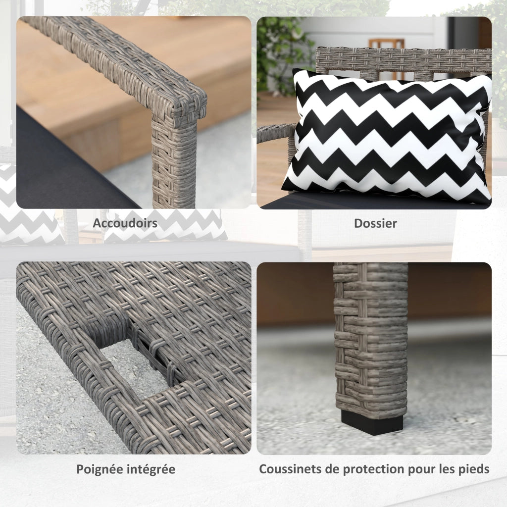 Banc da giardino con seduta e contenitore 2 posti ¨C Minimal ¨C 112x62x82 cm grigio