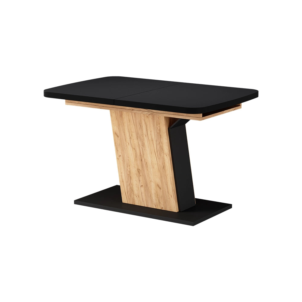 Vicco Tavolo da pranzo Estensibile Rovere nero/oro 120/160 x 80 cm
