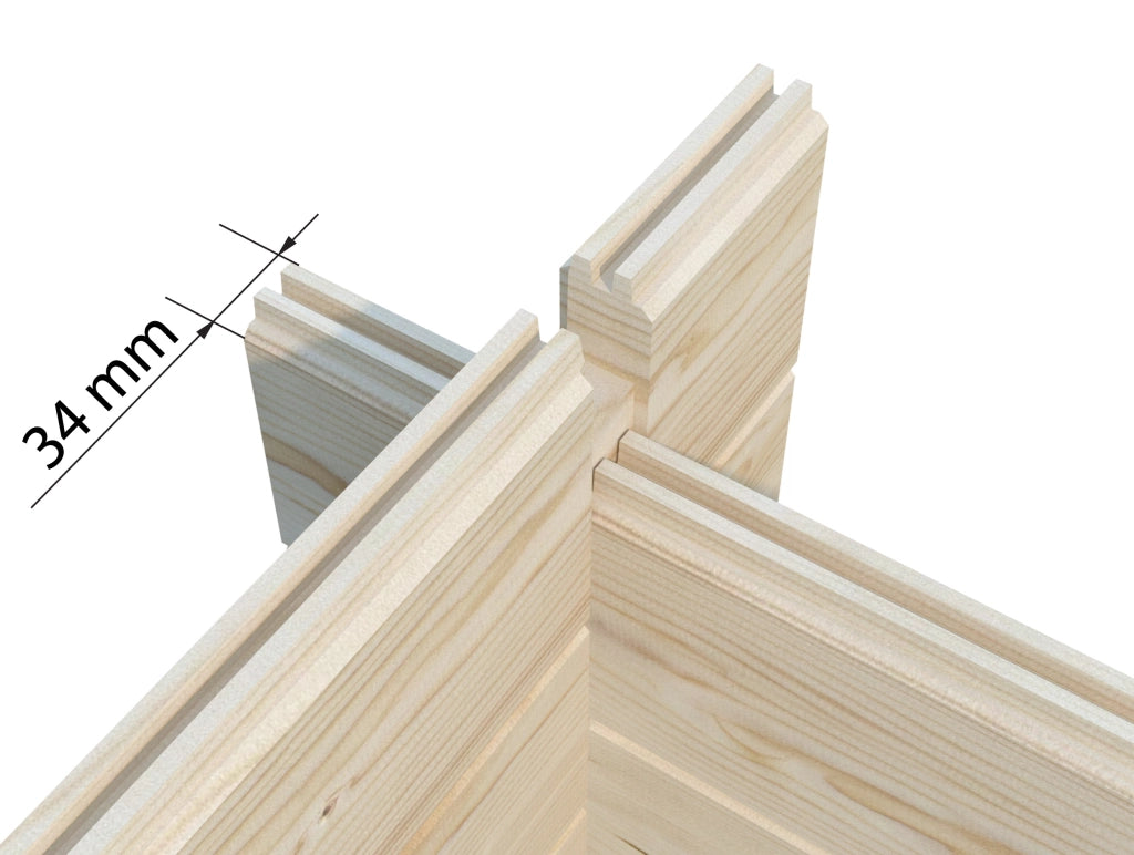Casetta in legno non trattato Lotta B 400X400