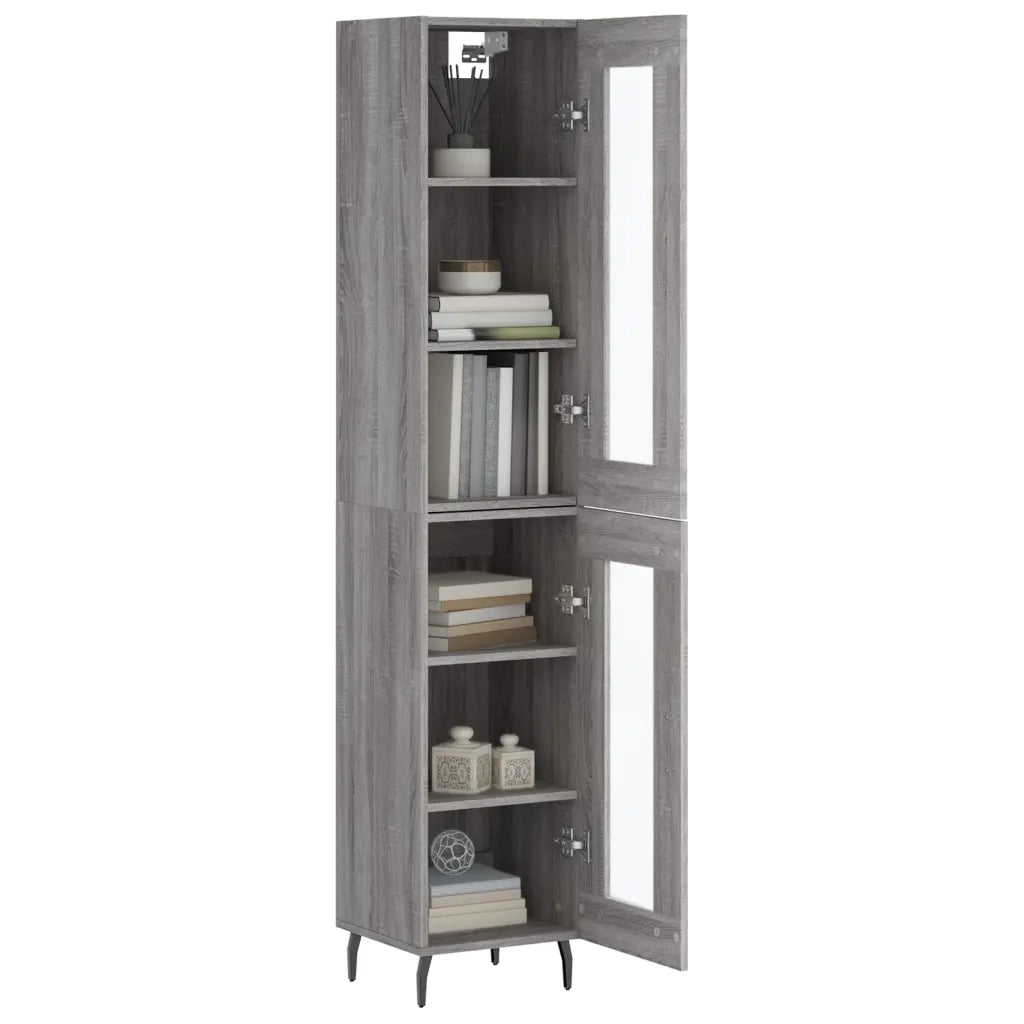 Credenza Grigio Sonoma 34,5x34x180 cm in Legno Multistrato 3199447