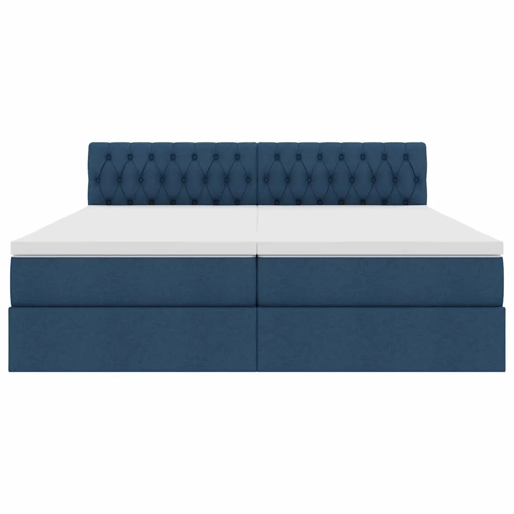Letto con Contenitore Blu 200 x 200 cm Pelle Sintetica 3370948