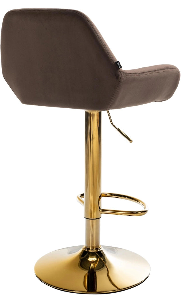 2er Set Barhocker Braga Gold Samt