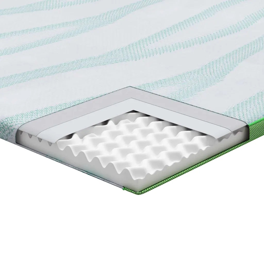 Topper per materasso Bianco e Verde 100 x 200 cm CFW8335076