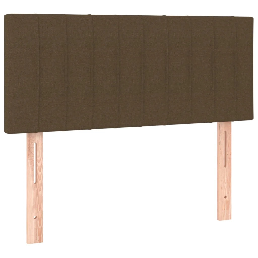 Letto a Molle Materasso e LED Marrone Scuro 80x200cm in Tessuto cod mxl 35591