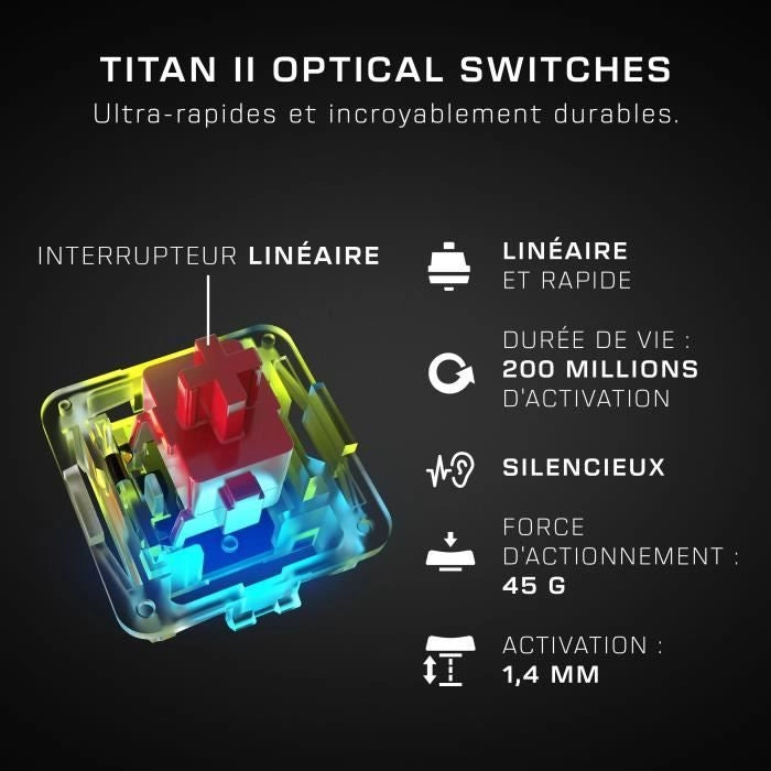 Tastiera da gioco per PC ottica e meccanica - TURTLE BEACH - Vulcan II Max - Nera