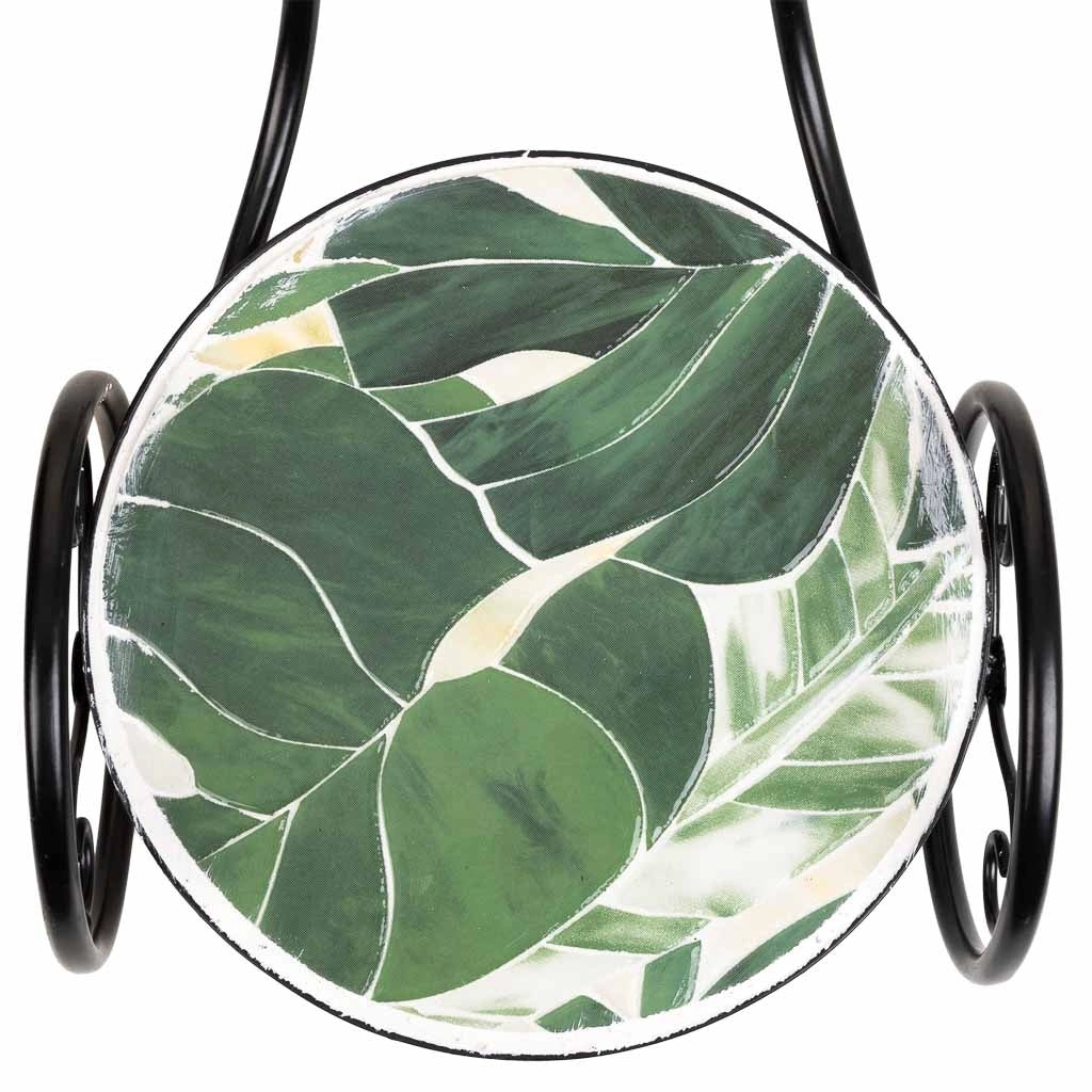 Supporto bici in mosaico Verde e ferro battuto 67x26,5x43h