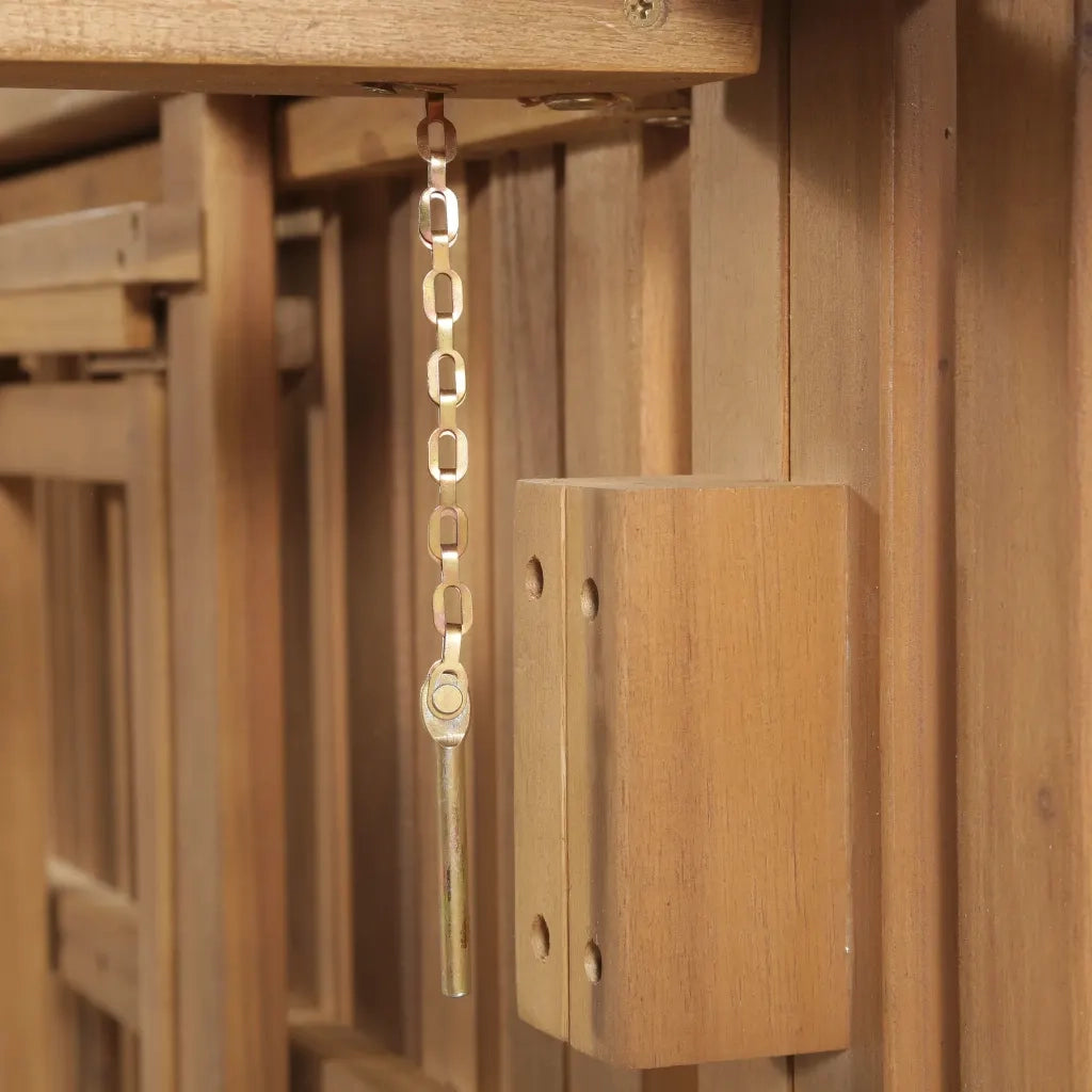 Lettino Prendisole Pieghevole in Legno Massello di Acacia 44253