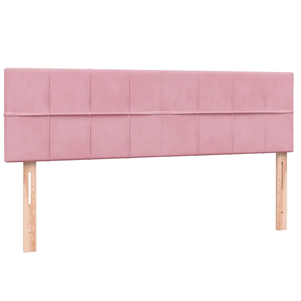 Giroletto a Molle con Materasso Rosa 140x220 cm in Velluto 3316262