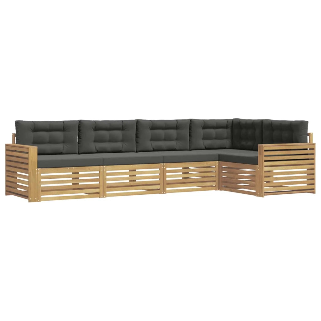 Set di divani da esterno 5 pcs Bianco e Antracite 3390492