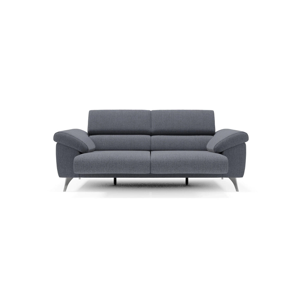 Donatello Divano con sedute allungabili braccioli contenitore e poggiatesta reclinabili in tessuto smacchiabile T23 183 cm blu grafite