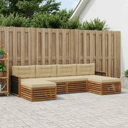 Set divani con cuscino 6 pcs Legno di Acacia Massello 3383686