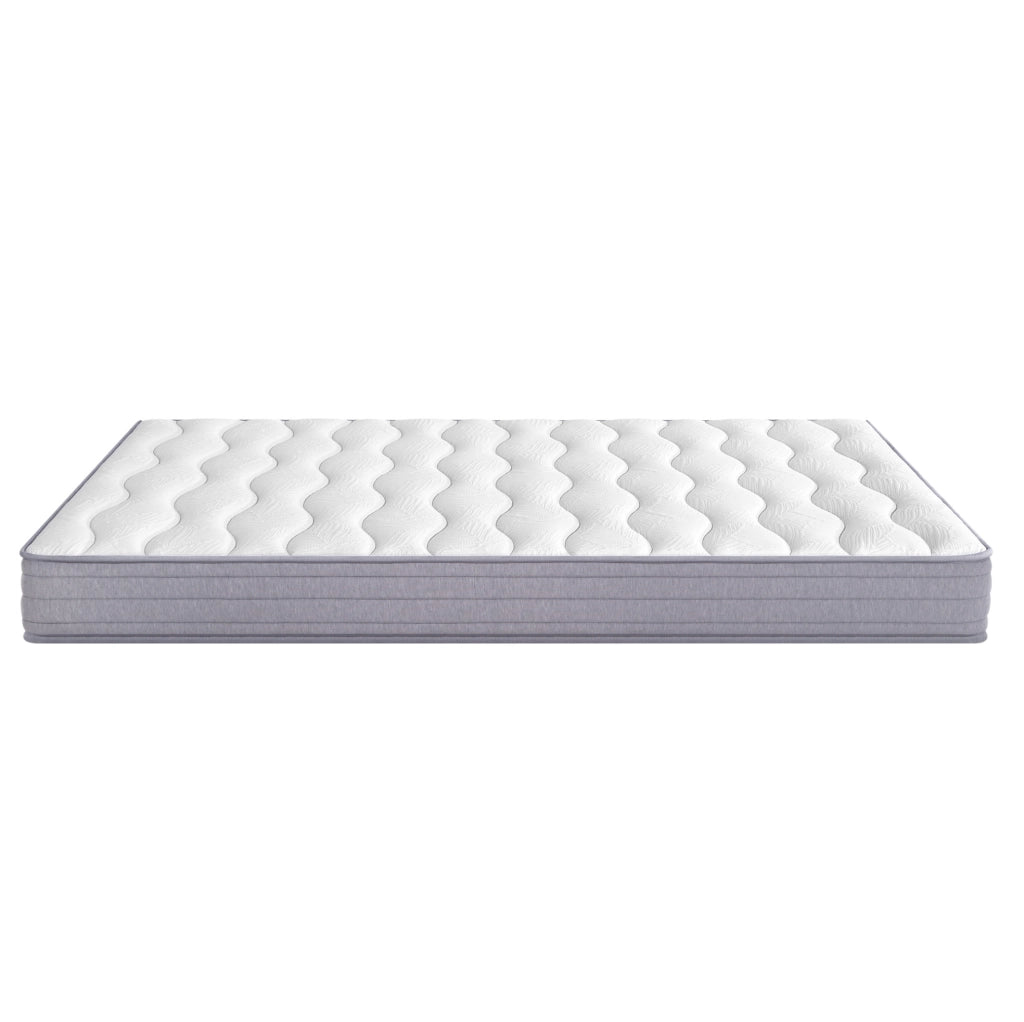 Letto imbottito 90x200 cm grigio con LED, USB e materasso
