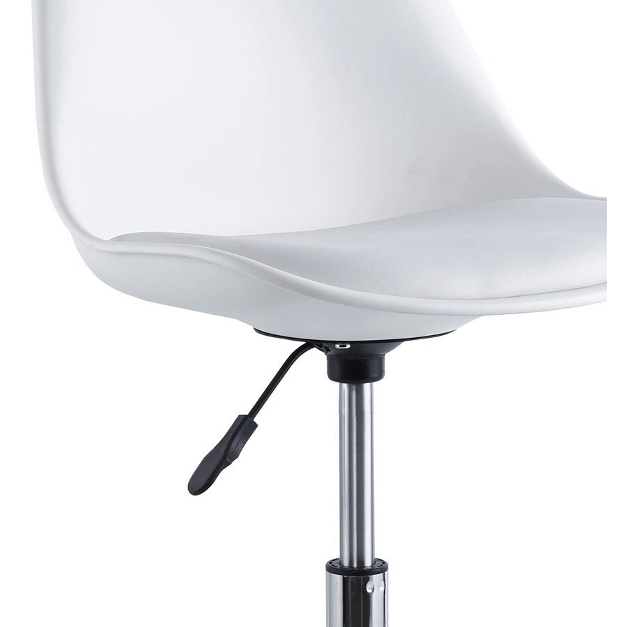 Sedia Operativa da Ufficio 48,5x49x80/88 cm May Bianca