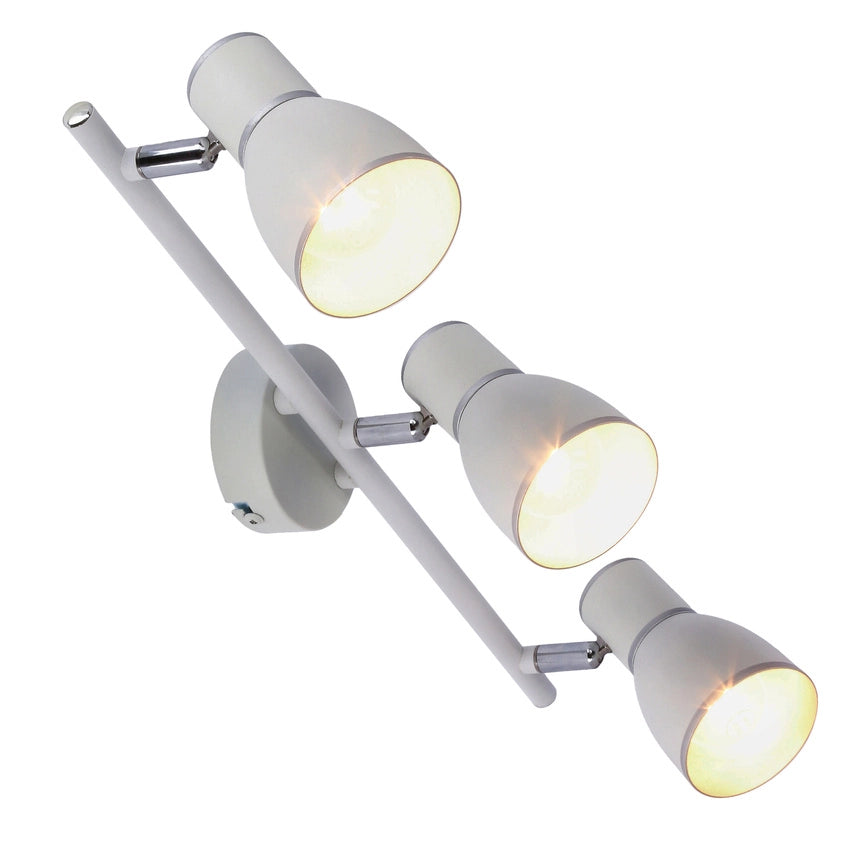 Plafoniera Candellux FIDO 93-63403 3xE14 metallo bianca/argento