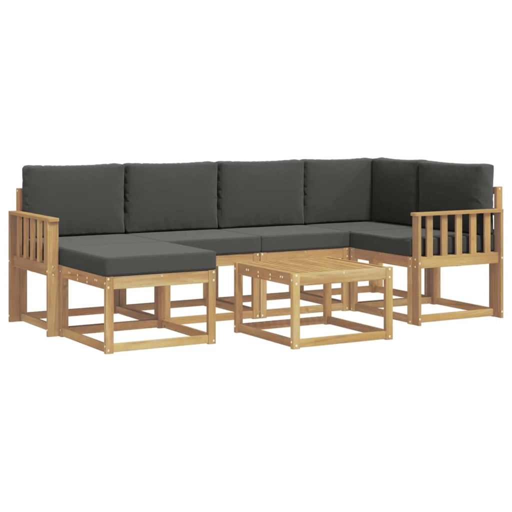 Set di divani da esterno con cuscino 7 pcs Bianco e Antracite 3387906