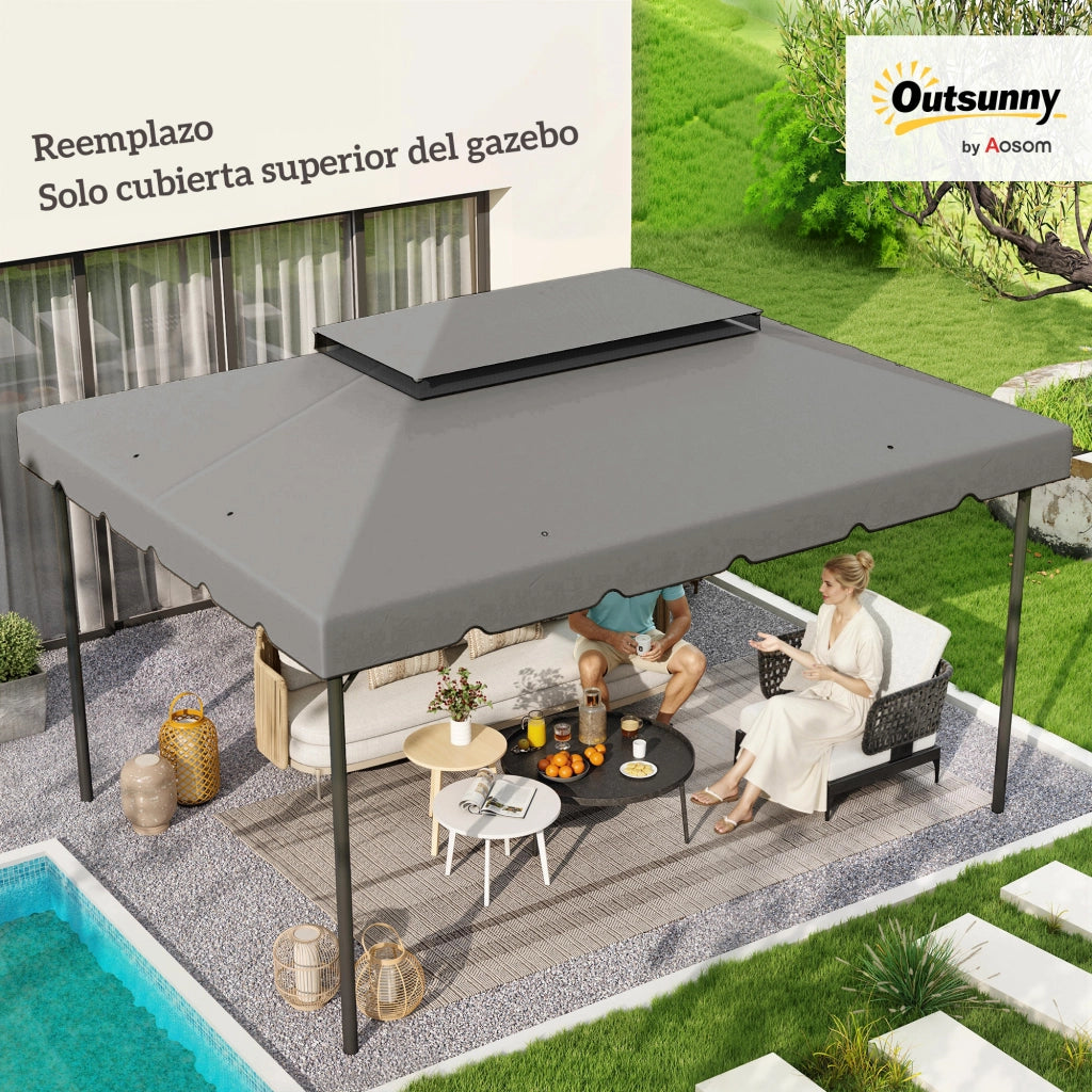 Toldo da giardino ¨C zephmum ¨C 4x3 m grigio chiaro