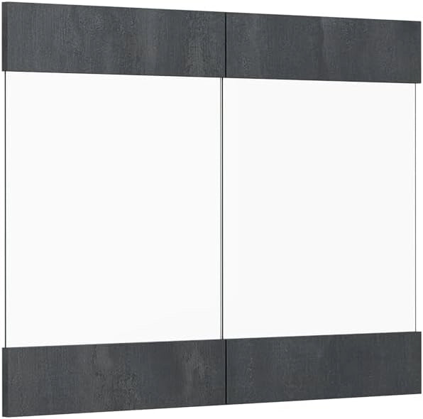 Frontale cucina R-Line, Calcestruzzo nero, 79.2 x 59 cm frontale del mobile per pensile con vetro