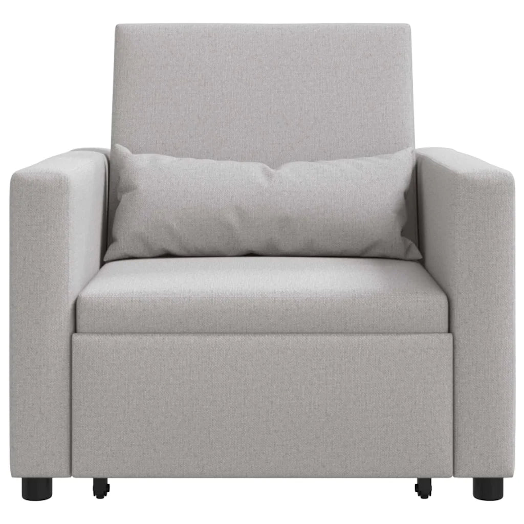 vidaXL Divano Letto Singolo Grigio nuvola 90 x 165 x 87 cm Tessuto