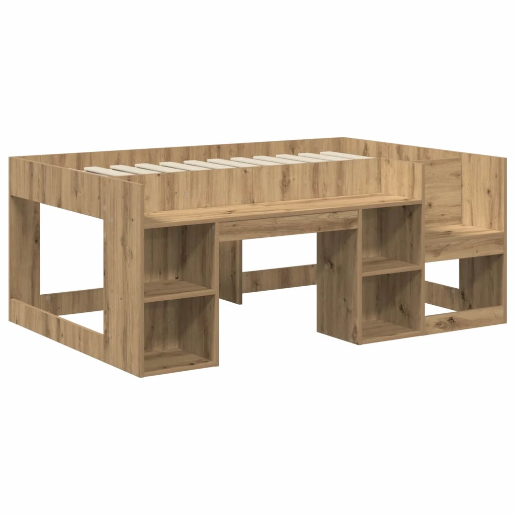 Telaio del letto con storage Rovere Artigianale 80 x 160 cm