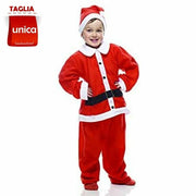 Trade Shop - Costume Babbo Natale Eco Bambino Taglia Unica Con Cappello E Abito Natalizio -