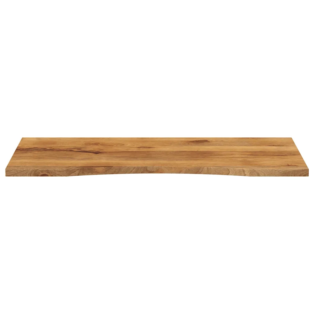 Piano Scrivania con Curva-Piano Tavolo-Top della scrivania 120x60x2,5cm Massello Grezzo di Mango