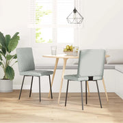 vidaXL Sedie da Pranzo 2 pz Grigio Chiaro in Velluto