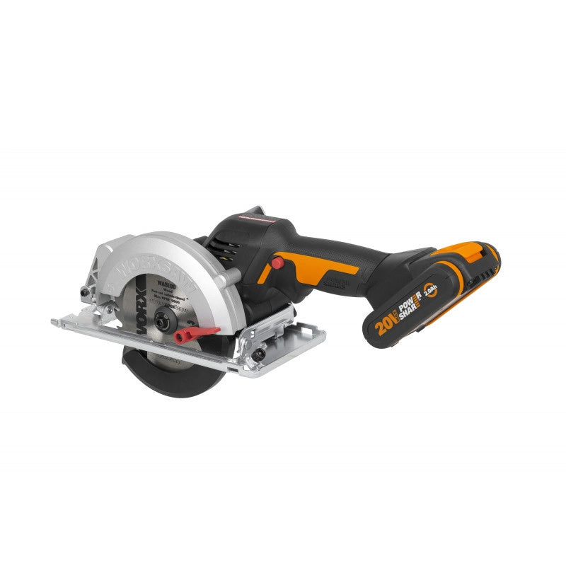 Sega circolare WX531 20 Volt Brushless 120 millimetri con batteria 2Ah per tagli fino a 41 millimetri - Worx