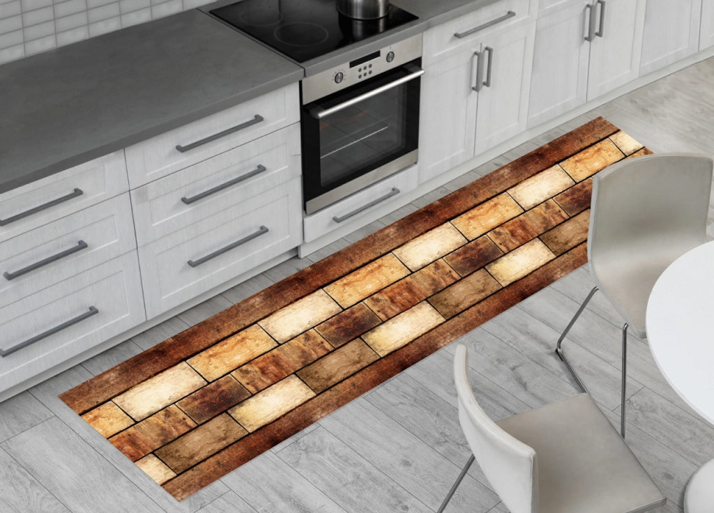 Tappeto Passatoia Cucina Antiscivolo Con Stampa Digitale Dis. Tassello 3264 - 50x280 - Tassello
