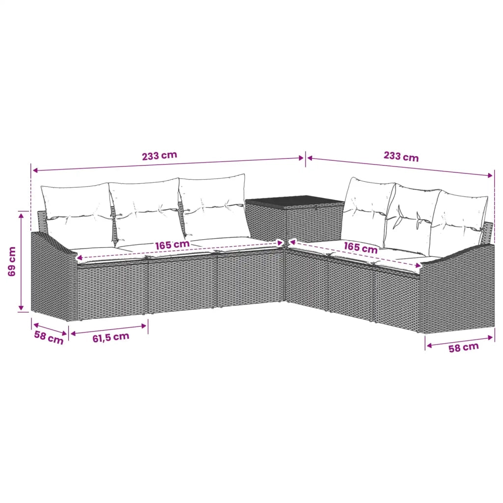 Set di divani 7 pz Grigio e Grigio Scuro 3448744