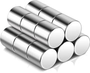 Pacco con 15 mini magneti a disco, forza 10 x 10 mm, magnete neodymium potenza argento, magneti a disco extra forti, magneti cilindrici, magneti per lavagne, whiteboard, frigoriferi, piccoli magneti