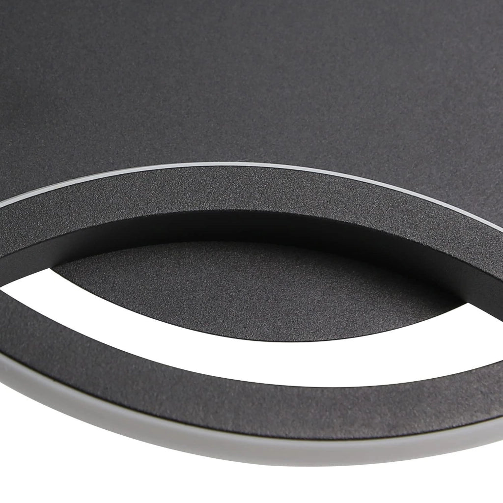 ZMH Lampada da soffitto plafoniera LED 3 anelli nera 3000K moderna per cucina soggiorno corridoio