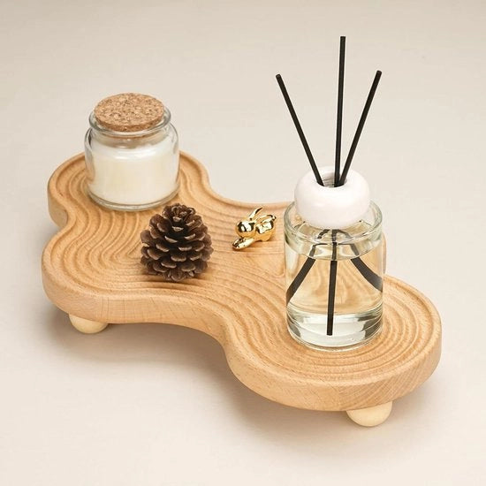 Scatola di servizio decorativa in legno massello - Organizzatore di cosmetici tavolo da bagno - Tavolo per gioielli e trucco - Tavolo per caffè decorazione ufficio - 35 x 20 x 5 cm