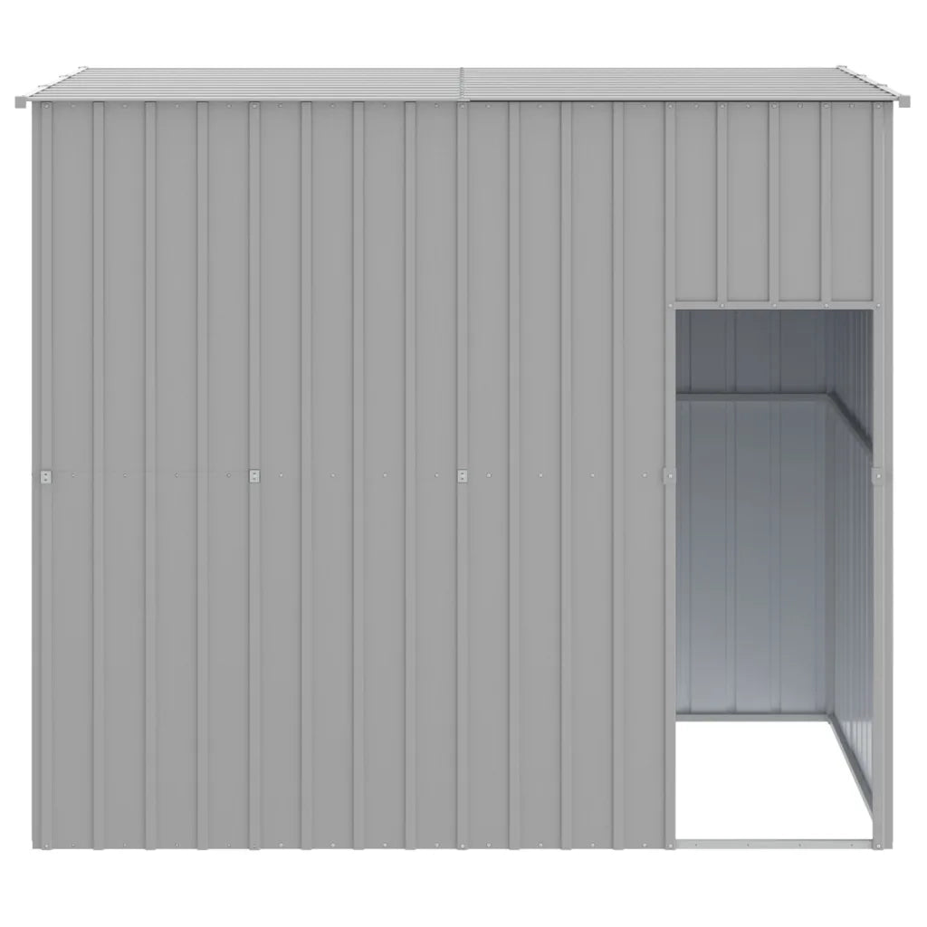 Casetta Cani Tetto Grigio Chiaro 214x153x181 cm Acciaio Zincatocod mxl 94349