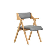 SoBuy Sedia Pieghevole in Legno con Cuscino – Sedie Giardino Pieghevoli e Sedie Impilabili da Interno, Sedia da Giardino Pieghevole per Ufficio Ospiti, Cucina o Balcone, Colore Grigio FST98-HG