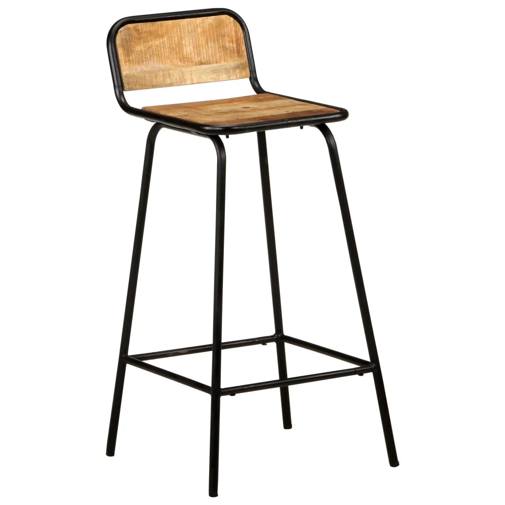 Sgabelli da Bar 4 pz in Legno Massello di Mango cod mxl 62413