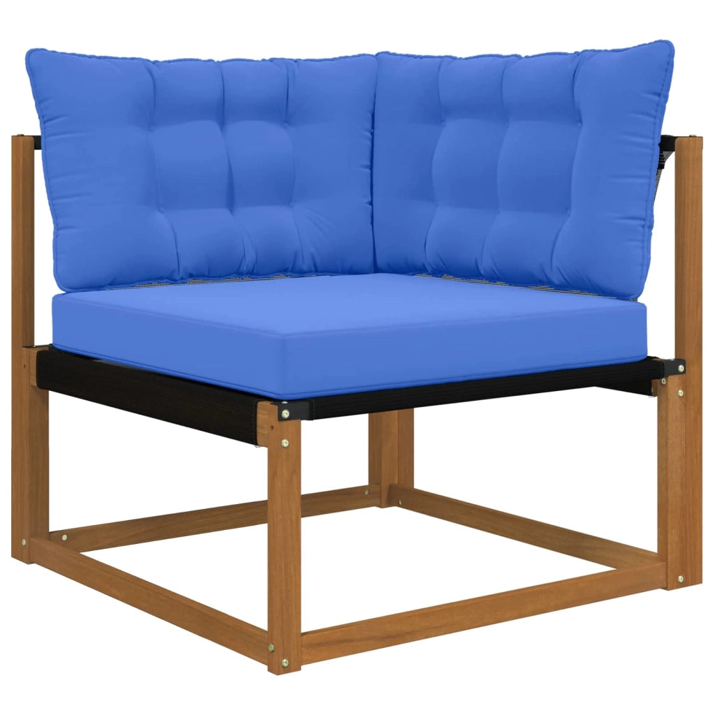 Cuscino per divano da esterno 3 pcs Blu Reale Poliestere