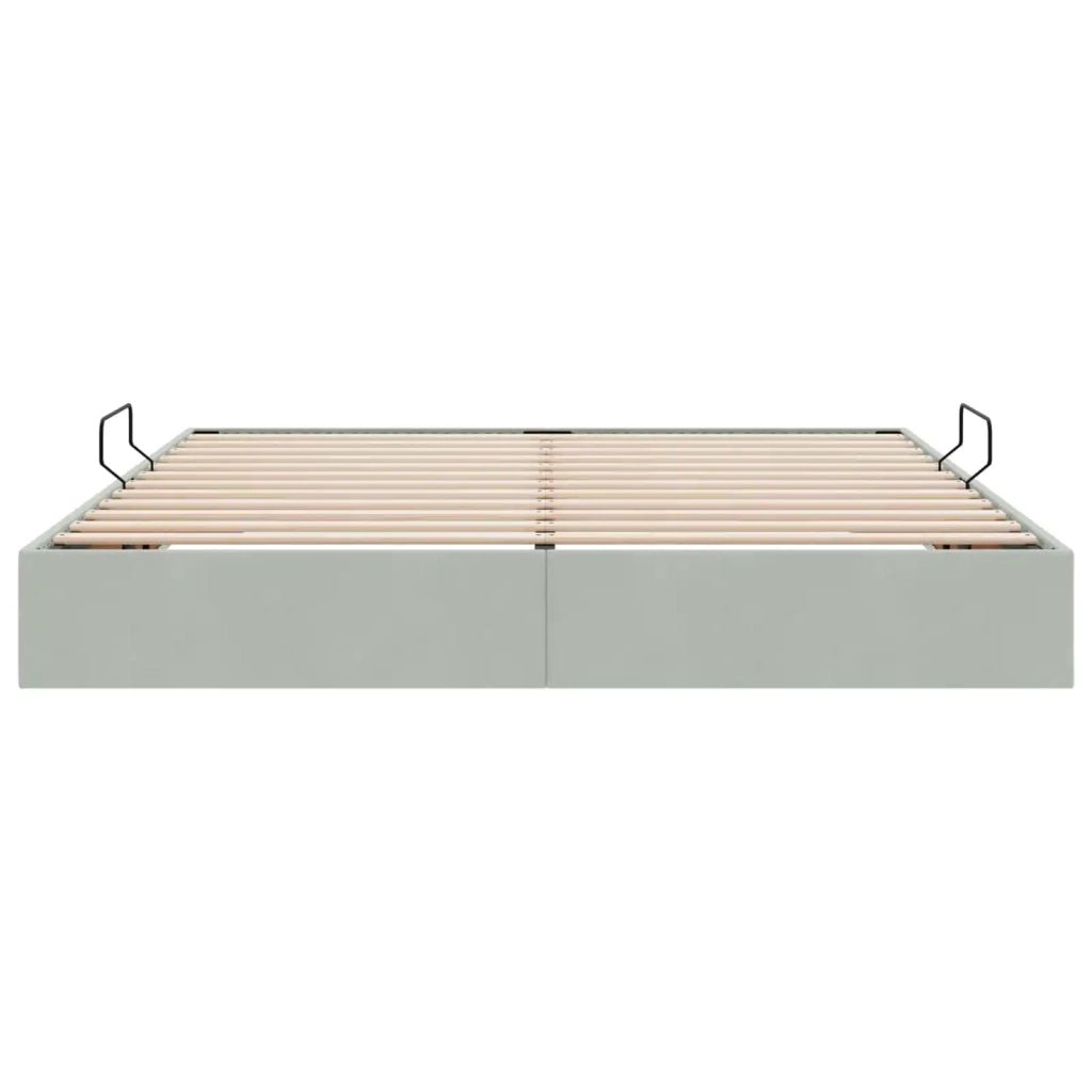 Letto ottomano Grigio Chiaro 180 x 200 cm Velluto 3442898
