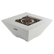 Focolare grigio chiaro 86 x 86 x 42 cm Riscaldatore per patio GRC Quadrato Accessorio per giardino e patio