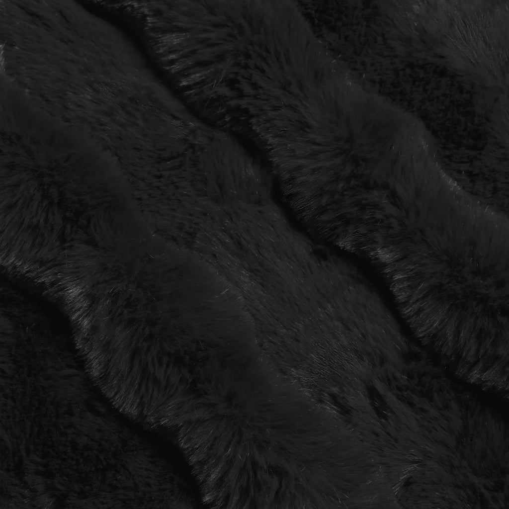 Coperta antiscivolo in sintetica di coniglio Olite Nero 42021834