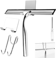 Douchewisser RVS con 2 Levetture in Silicio, Douchewisser con 2 Levetture in Silicio, Raamwisser, Douchewisser per Bagno, Tegli, Specchi e Finestre