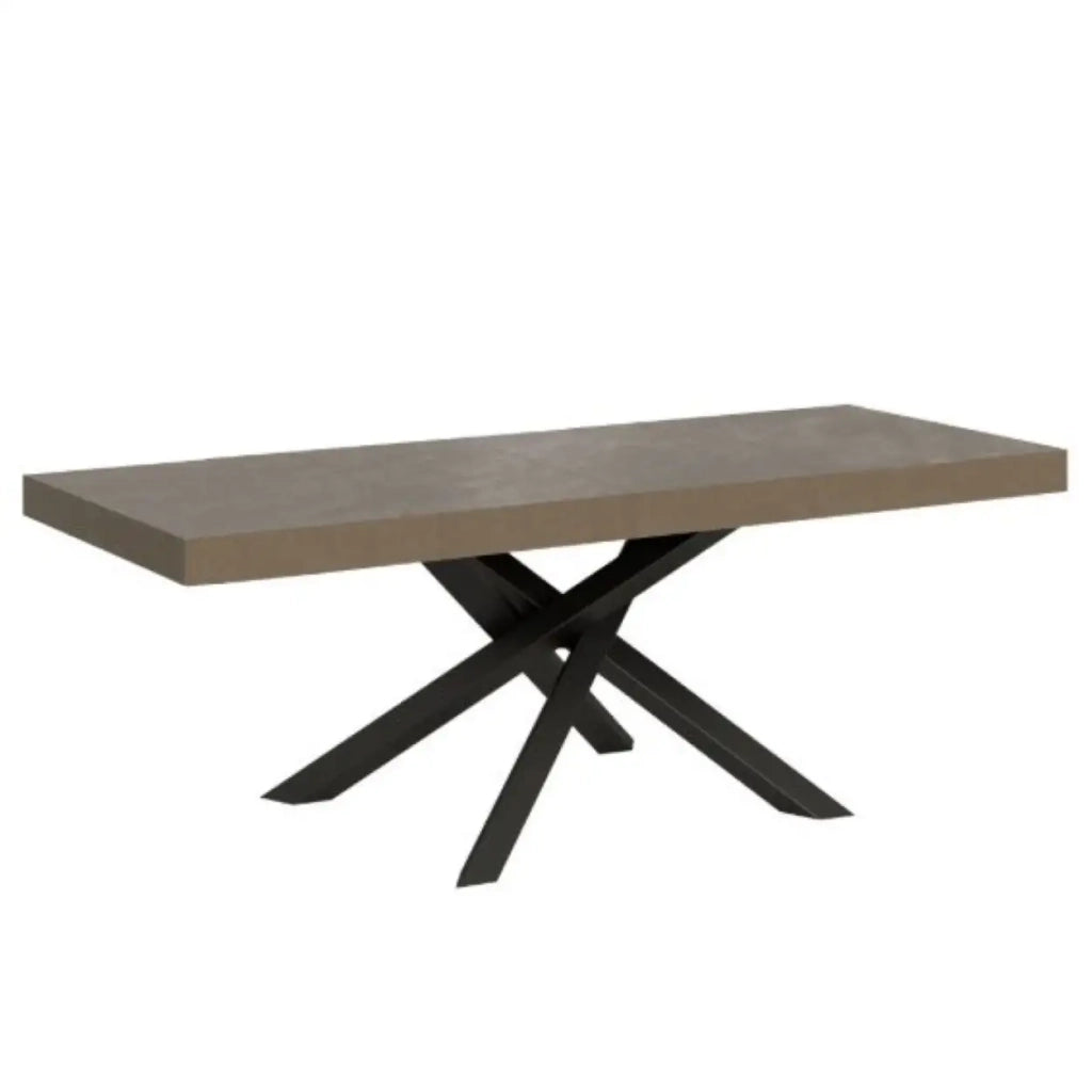 Tavolo allungabile 160/264x90 cm Volantis Premium tortora gambe antracite