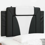 Coussin de tête de lit Viana noir et blanc 80 cm similicuir