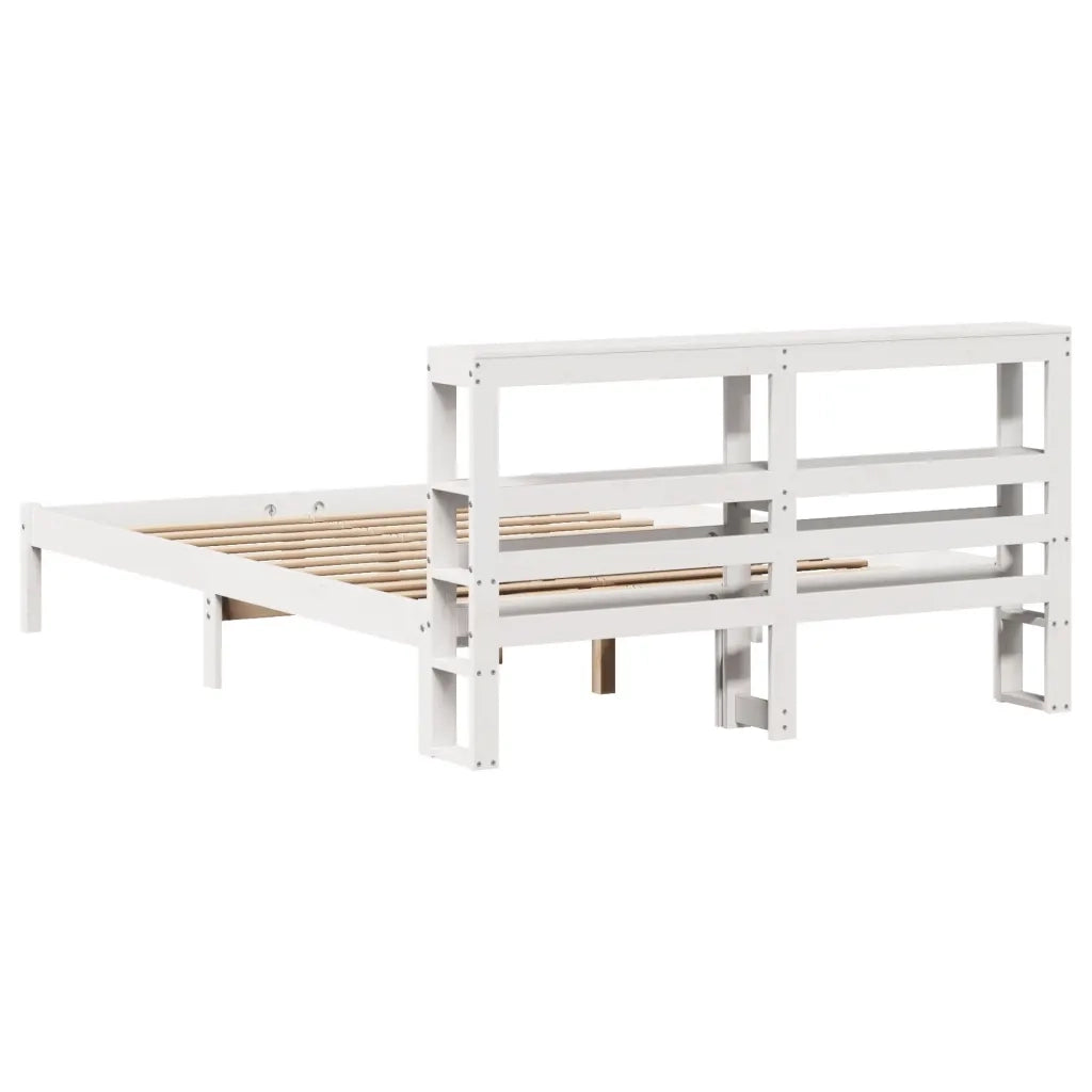vidaXL Letto senza Materasso Bianco 120x200 cm Legno Massello di Pino