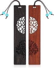 Libreria in legno artigianale a mano - 2 pezzi - con hanger in porcellana azzurra turquesa
