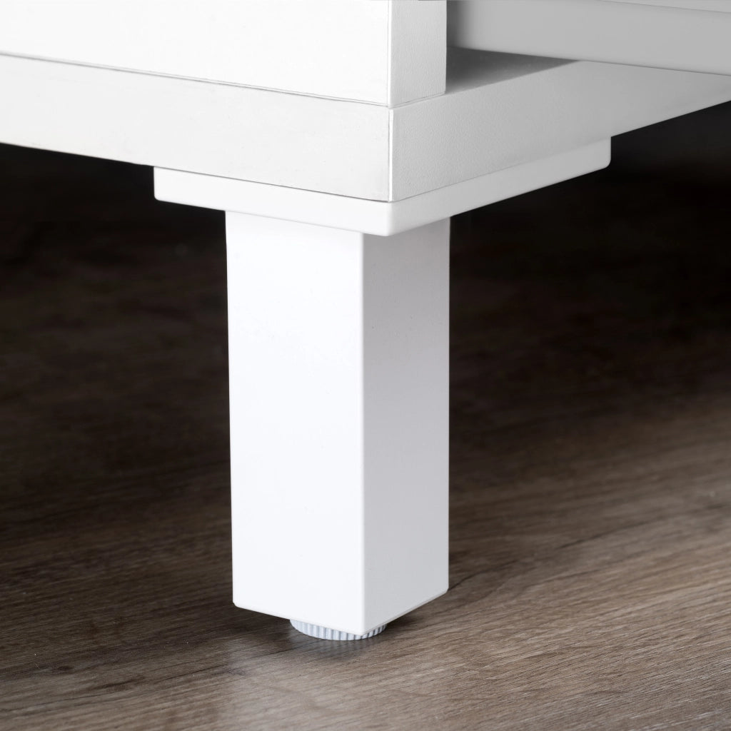 Emuca Piedino per mobile, angolo, regolabile, 100 - 110 mm, Plastica, Bianco, 4 un.