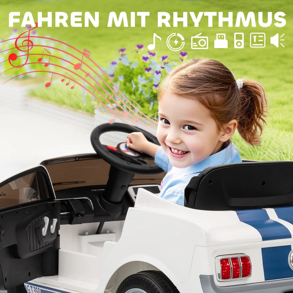 Auto elettrica per bambini 12V ¨C zephmum ¨C Bianco con telecomando 2.4GHz
